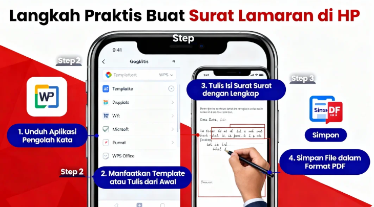 Cara Buat Surat Lamaran Kerja di Hp